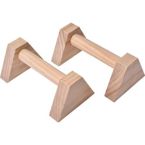 1 Pair 25cm Wooden Push-Up Stands Four-Corner Push-Up Bracket Fitness Bracket Wooden Push-Ups Double Rod for Muscle trainer