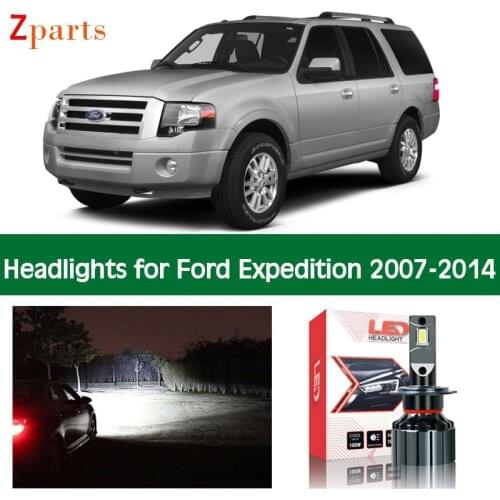 1 Pair Car Bulbs For Ford Expedition 2007 - 2014 LED Headlight Canbus Headlamp Low High Beam Auto Lighting Lamp Accessories Part