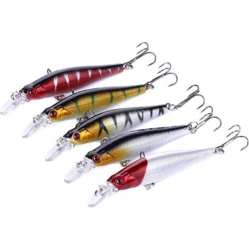 1PC 8CM 8.5G Minnow Artificial Fishing Lure Lures Crankbait Fishing Tackle with Treble Hooks Fishing Bass Baits