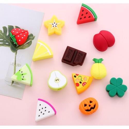1PC New Cute Cartoon Fruit Cable Bite Phone Charger Protector Cord Data Line Cover Lovely Cell Phone Earphone Wire Accessories