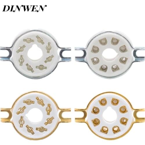 10PCS Chassis Mount 8 Pin K8A Octal Ceramic Tube Sockets for KT88 KT66 6SN7 5AR4 GZ34 5881 6V6 5U4G 6550 6J7 6SJ7