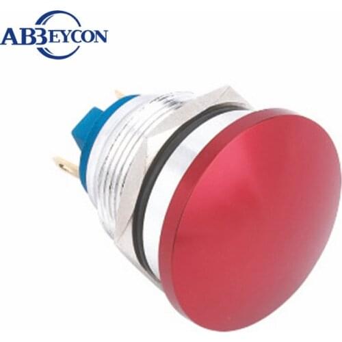 22116 best price solder terminal zinc alloy 22mm Diameter mushroom head button switch