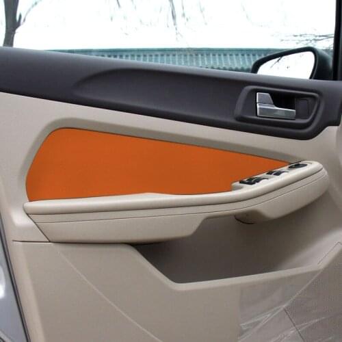 4pcs Car Door Handle Armrest Panel Microfiber Leather Cover Interior Trim For Ford Focus 2009 2010 2011 2012 2013 2014