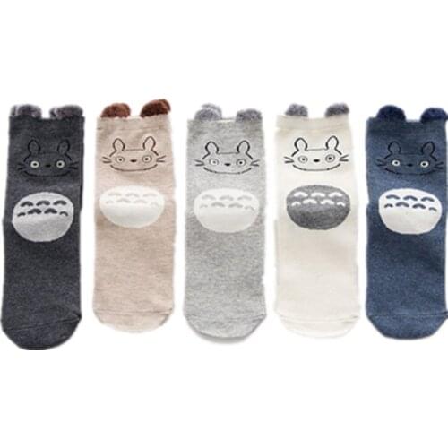 5 pairs ladies cotton stocks three-dimensional Women socks cartoon animal tube socks fresh and cute cotton Girls socks