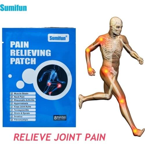 Sumifun 8Pcs/BagArthritis Joint Pain Relief Patch Chinese Herbal Medical Plaster Body Back Muscle Knee Neck Shoulder Health Care