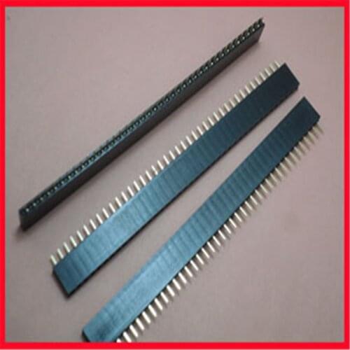 Brand new 2.54MM single row seat, single row female seat 1*40 40P row array seat 40 pin header row female