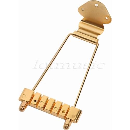 Trapeze Tailpiece Gold Chrome for Archtop Electric 6 String Guitar Bridge Parts Accessories