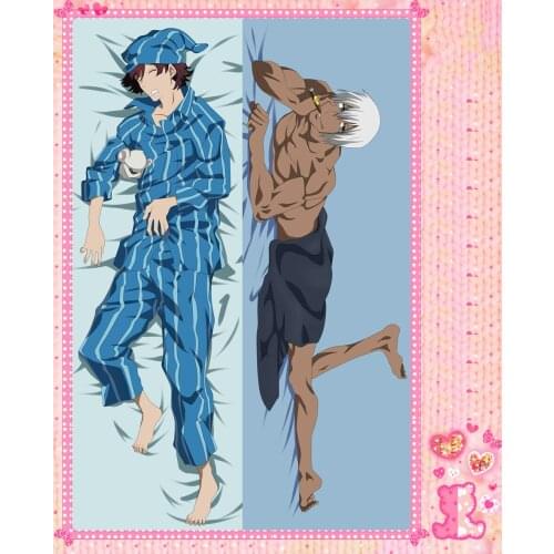 Anime Cartoon Blood Blockade Battlefront Double Bolster Hugging Pillow Case Pillow Cover Pillowcase Peach Skin 2 Way No.66040