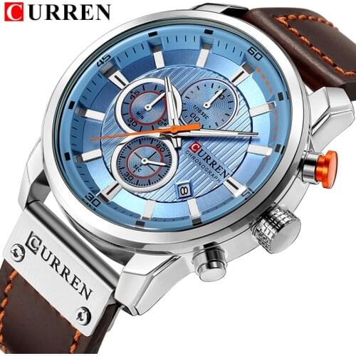 Curren Watch Top Brand Man Watches with Chronograph Sport Waterproof Clock Man Watches Military Luxury Mens Watch Analog Quartz