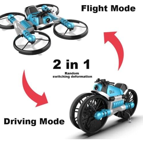 Watch Remote Control Deformation Motorcycle Folding Quad-Axis Aircraft Induction Gesture Levitating Remotely Operated Aircraft
