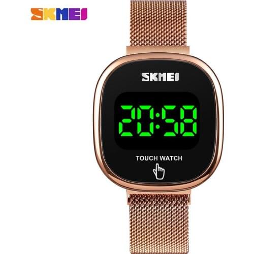 SKMEI Fashion Creative Watch LED Touch Screen Wristwatch Womens Watches Simple Ladies Electronic Female Clock Relogio Feminino