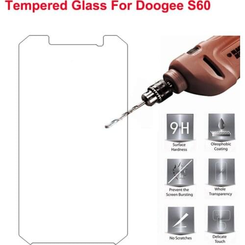 DOOGEE S60 5.2 Tempered Glass 9H 2.5D Scratch proof Tempered Glass Film For DOOGEE S60 4G Screen Protector Smartphone Film