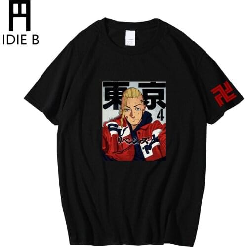 Anime Clothes Men Clothing Tokyo Revengers Harajuku Cartoon Tshirts Brazil COTTON O-Neck Tees Shirts for Women T Shirts
