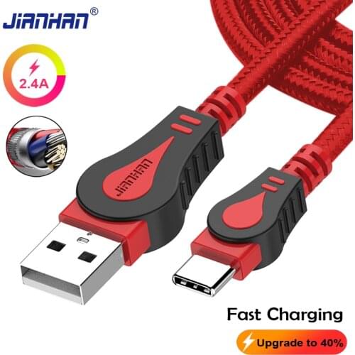 USB C Cable type c Data Fast charging cable tipo Type-C For Samsung Galaxy Note 9 xiaomi mi a2 Charger usb-c Braid For Xiaomi LG