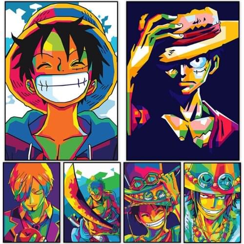 ONE PIECE Classic Anime Poster And Prints Japanese Animation Graffiti Figure Canvas Painting HD Wall Art Picture Home Decoration