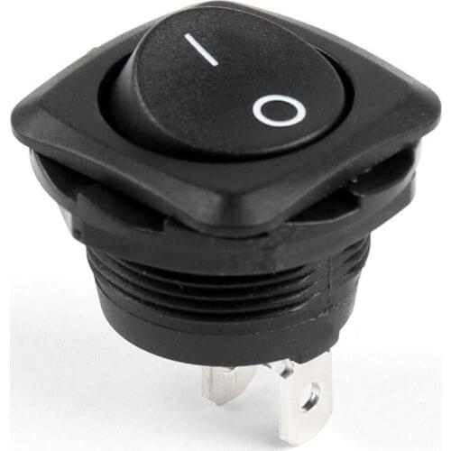 Areyourshop Rocker Switch R13-135A Round Boat Rocker Switch SPST 2Pin ON-OFF 10A/250VAC 16A/125VAC 1