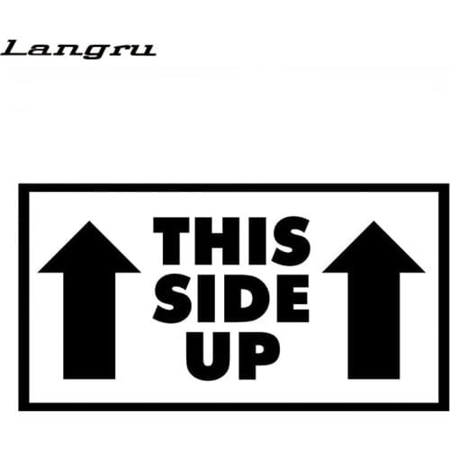 Langru Hot Sale This Side Up Sticker Decal For Truck Mud Crawler Funny Roll Car Sticker And Vinyl Decals Jdm