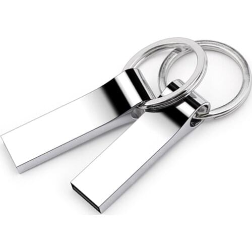 Metal usb flash drive 64GB 32GB 16GB 8GB 128GB pen drive pendrive waterproof metal silver u disk memoria cel usb stick gift