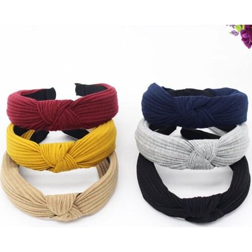Fashion Turban Women Hair Band Bows Elastic Headkerchief Sport Hairbands Head Band Knot Headband for Girls Headwear Headwrap