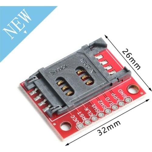 SIM Card Module SIM Card Socket Breakout Holder Adapter with Pin Header