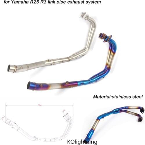 For Yamaha R25 R3 Full link pipe Tail 51mm Exhaust Muffler Pipe Stainless Steel Silencer System
