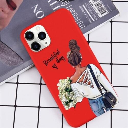JAMULAR Candy Color Fashion Girl Phone Case For iPhone XS MAX 11 Pro 7 X XR SE 20 8 6Plus Cute Flower Soft Silicone Cover Fundas