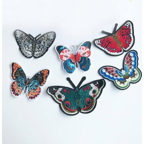 Patch Butterflies Creative Decorative for Clothing Patches Embroidery Sew on Hat Coat Dress Pants Accessories