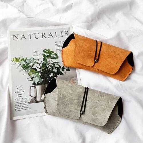 New Fashion PU Leather Cover Sunglasses Case for Women Men Glasses Portable Soft Glasses Pouch Bag Accessories Glasses Box