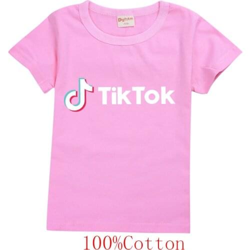 TIK TOK Boys Girls Clothes Casual Toddler Childrens Clothing Summer Short Sleeve Tops