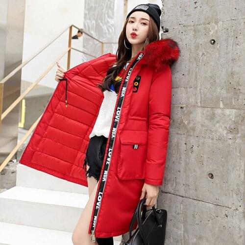 Cotton-padded Clothes Woman 2019 Winter New Pattern Down Korean Will Code Even Cap All-match Long Fund Heavy Seta Lead Coat