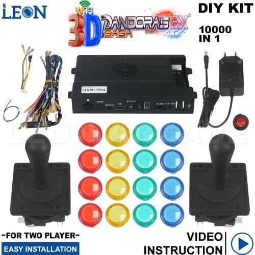Mame Transparent No Led Arcade Button Select American Arcade Joystick Sticker Arcade Cabinet Diy Kit Pandora Box Saga 3d 128g