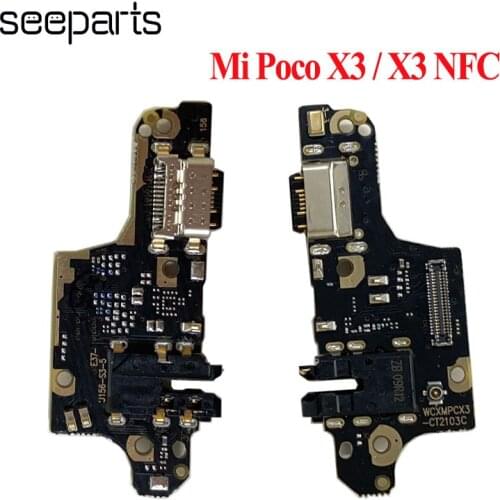 For Xiaomi Poco X3 NFC Charging Connector Charger Port Dock Plug Connector Board Poco X3 Charging Port Flex Cable