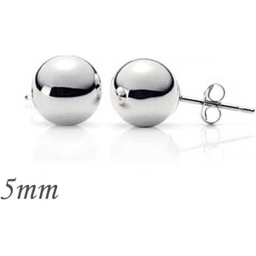 Silverlina Silver Ball Earrings-5mm