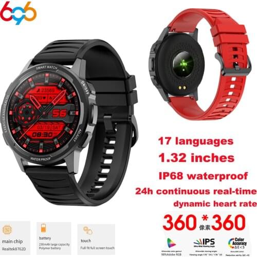 L15 Smart Watch 1.32 Inch 360*360 Pixels Screen 24h Continuous Real-Time Dynamic Heart Rate PK L5 L9 Smartwatch IP68 Waterproof