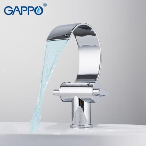 GAPPO Basin Faucet waterfall faucet Deck mount waterfall basin mixer faucet chrome taps bathroom basin faucets