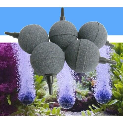 1PC 2cm/3cm/4cm/5cm Aquarium Bubble Stone Aerator Fish Tank Pump Hydroponic Oxygen Plate Round Stones Mini acuario accesorio