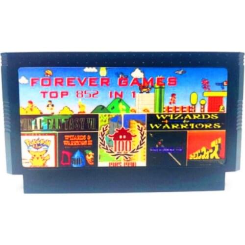 High Quality 852 in 1 8bit Game Card for Family video game console computer 60 pin game cartridge support save progress