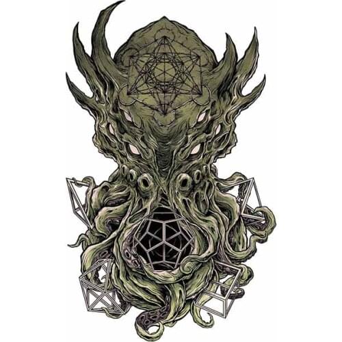 Funny Car Sticker for Concept for A Sacred Geometry Cthulhu Anime Bumper Decal Cartoon Surfboard Car Styling 8cm X 13cm