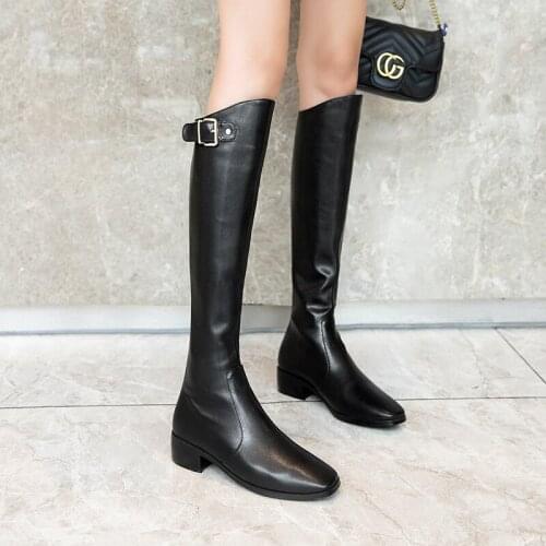2019 Pointed Toe Boots Shoes Women Knee High Cowboy Boots Cossacks Western Cowgirl Boots Femal Shoes Botas Mujer