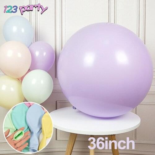 1 pcs 36 inch multicolor large macaron colorful macaron latex balloons sweet wedding anniversary party bridal shower decorations