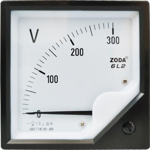 1PC 6L2-V 250V 300V 450V 500V 750V AC Analog Meter Panel Gauge AC Voltage Current Meter 80*80MM Voltmeter Voltimetro Pointer