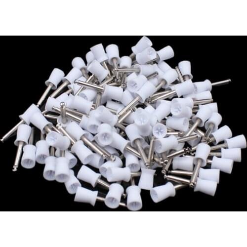 100pcs/pack Dental Polishing Brush Polisher Prophy Rubber Cup Latch Nylon For Dentistry Lab Dental Tools Instrument