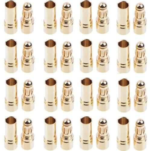 20Pairs 2mm 3.5mm 4mm RC Battery Gold-Plated Bullet Banana Plug High Quality Male Female Bullet Banana Connector DIY Parts