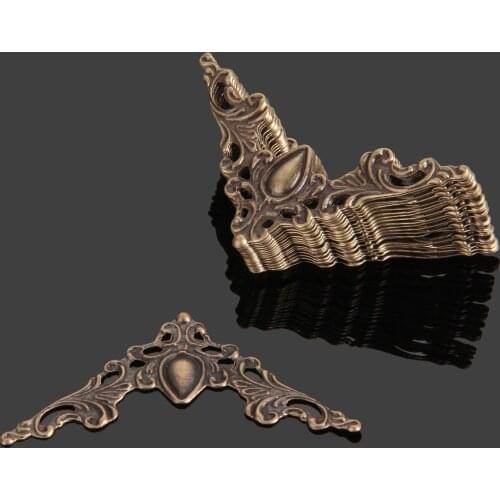 20Pcs Jewelry Wood Box Decorative Protector Corner Protector Box Book Scrapbook Album Corner Cover Antique Furniture Hardware