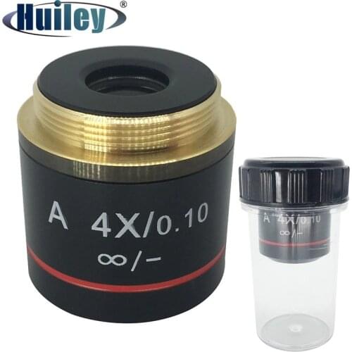 4X Achromatic Infinite Infinity Plan Objective Lens for Biological Microscope Objective Lens for Zeiss Olympus Infinity