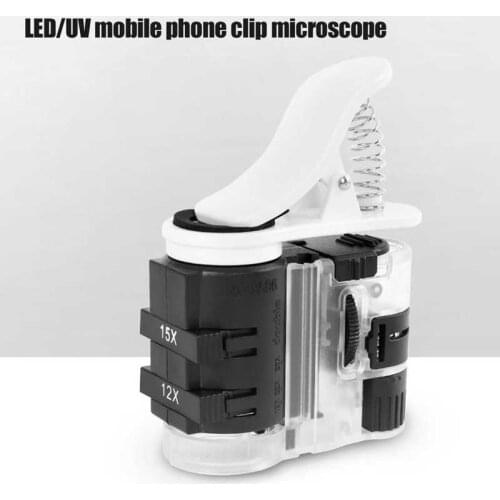 7-27X UV Lamp Phone Clip Magnifier Microscope for Porcelain Jewelry Identification Jewelry Tool For Jeweler