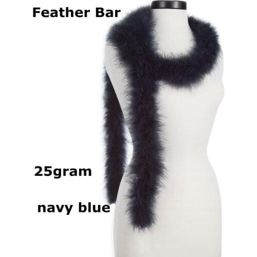 Free Shipping 200cm(79") Navy Blue Chicken Feather Strip 25gram Wedding Marabou Feather Boas Turkey Feather Boa diy carnival dec