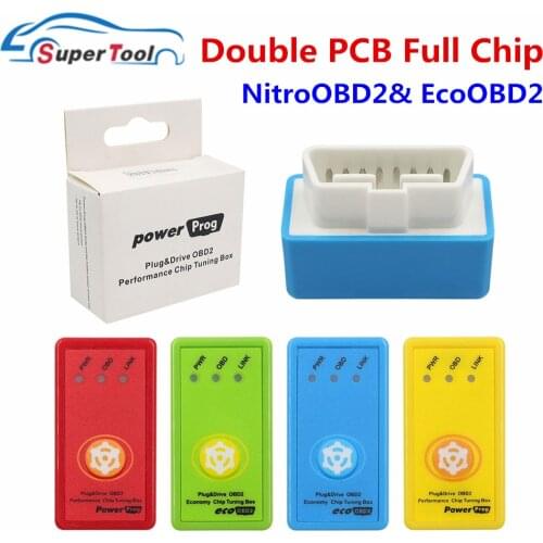 Power Prog Nitro ECO OBD2 Diesel NitroOBD2 ECOOBD2 Chip Tuning Box ECU OBD Programmer With Reset Switch For Benzine Diesel Car