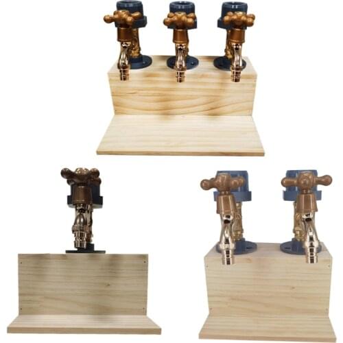 Wooden Base Wine Dispenser Single/Double/Three Faucet Whiskey Decanter Liquor Alcohol Whiskey Drink Wood Dispenser Faucet