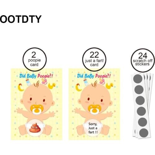 Baby Shower Scratch Off Game Lottery Ticket Raffle Cards Gender Neutral Boy or Girl Funny Activity for Diaper Raffles Ice Breake